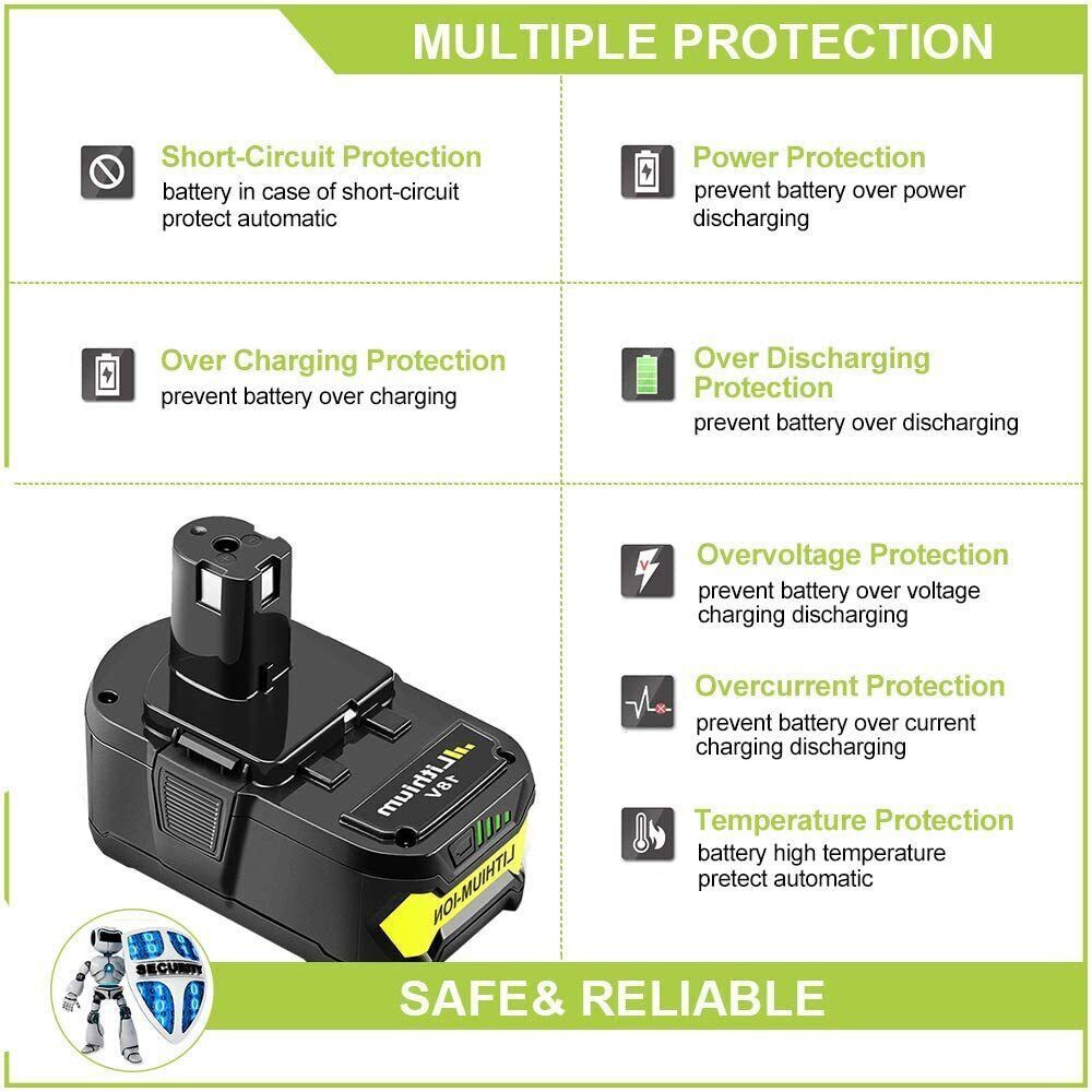 18V Ladegerät Für Ryobi ONE+ - Ersatz Für P117 P118 P113 BCL1418