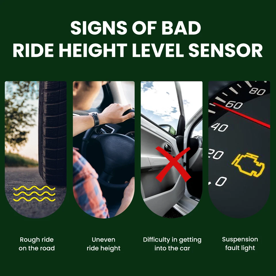 2x Sensor de nivel de altura delantero y trasero para Mercedes-Benz C230 ML500 R350 S600 Foto 4 de 4