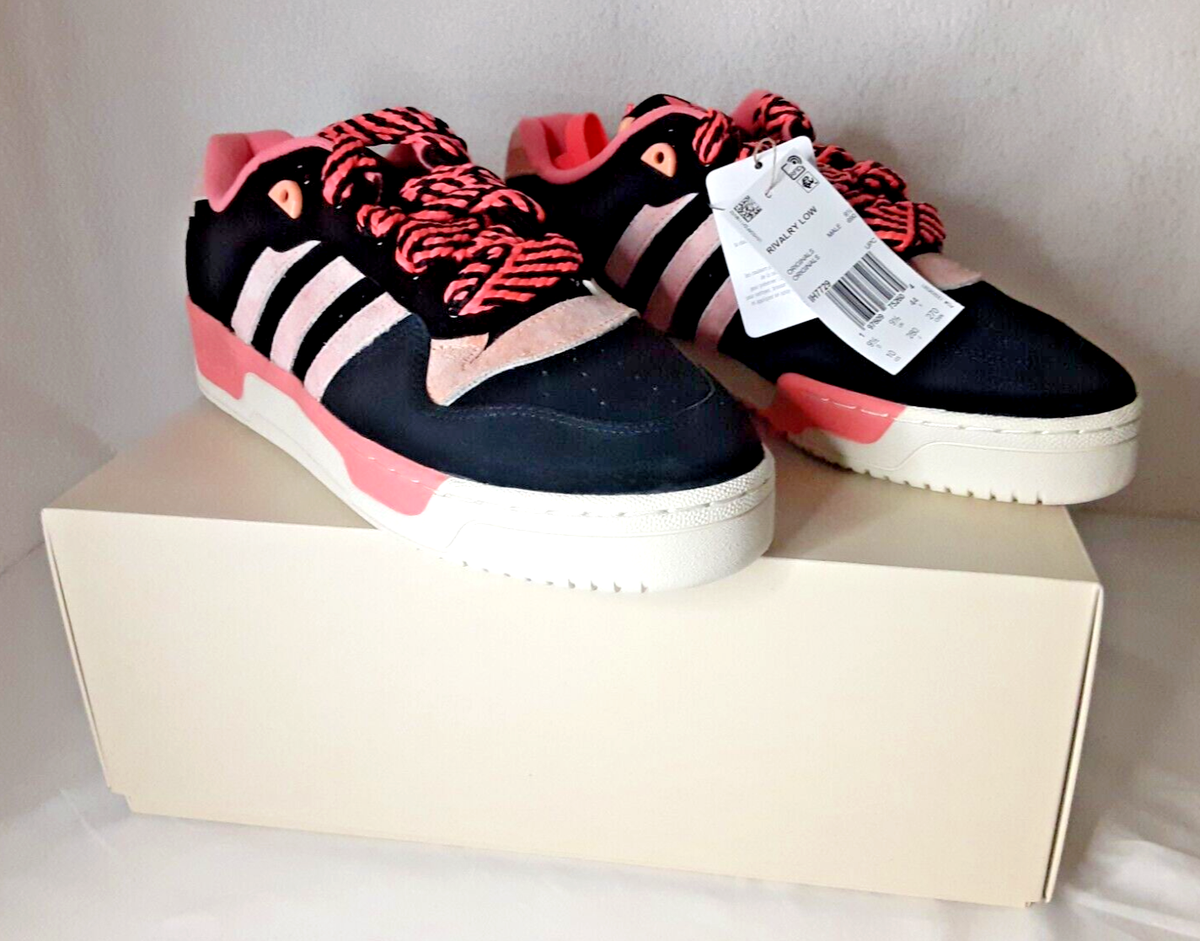 ⭐Anthony Edwards Adidas Rivalry Low Black Peach Pink Orange Men\'s IH7729 Size 10 ⭐Anthony Edwards Adidas Rivalry Low Black Peach Pink Orange  main image 4