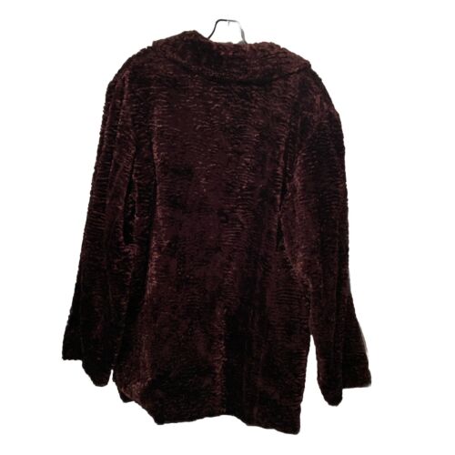 Vintage Y2K Penny Lane Large Brown Brocade Faux Fur Boho Jacket Coat Boho 90’s - Picture 4 of 11