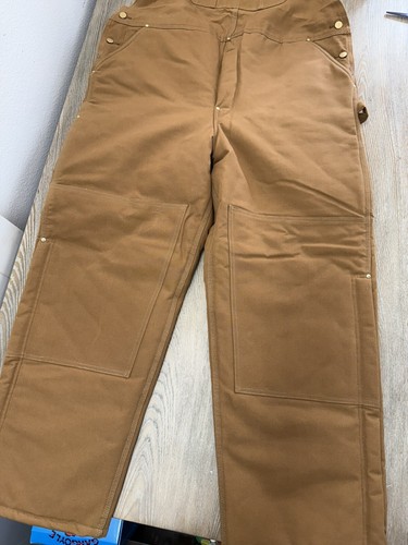 VTG Carhartt Brown Artic workwear insulated overalls NWT 44X32 BQ186 - Picture 2 of 13
