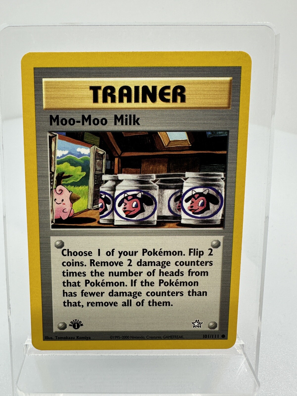 Moo-Moo Milk 101/111 Neo Genesis Common Trainer 1st Edition Near Mint