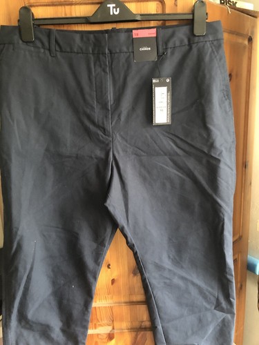 M&S BNWT Ladies Chinos Navy Blue Trousers