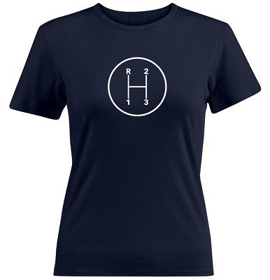Manual Transmission Shift Pattern 3 Speed Stick Juniors Girl Women Tee T-Shirt