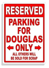 Personalized Parking Sign Wall Decal Metal Sign No Parking Customized DOUGLAS
