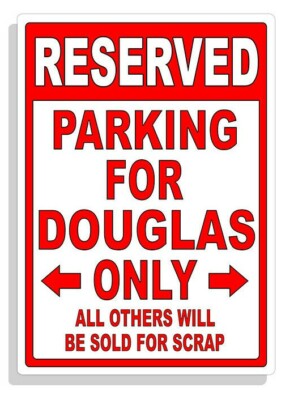 Panneau Métal Personnalisé "No Parking - For KEVIN Only" - 9x12 Pouces, Décoration Murale Garage