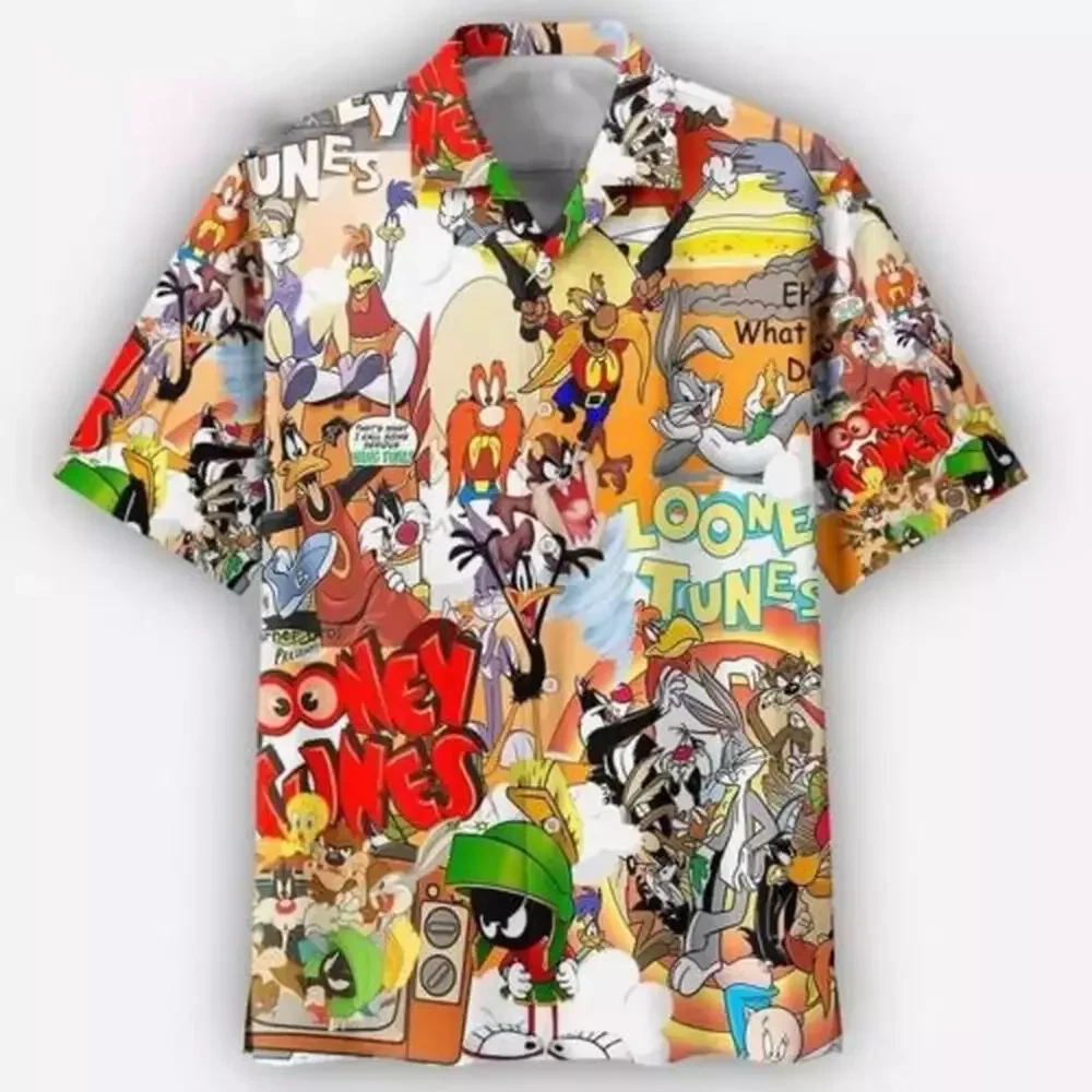 HOT ! Looney Tunes Print Hawaiian Shirt Aloha Funny Unisex Shirt
