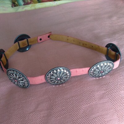 Tony Lama Pink Crystal Embellished western style Womens Belt 