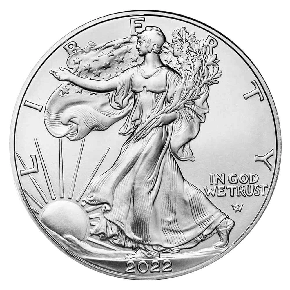 (Lots of 5) 2022 $1 American Silver Eagle 1 oz BU (Lots of 5) 2022 $1 American Silver Eagle 1 oz BU