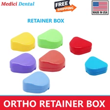 Dental 1' Retainer Case Box Orthodontic Appliance Guard, Snap Lock Upto 100/Cs