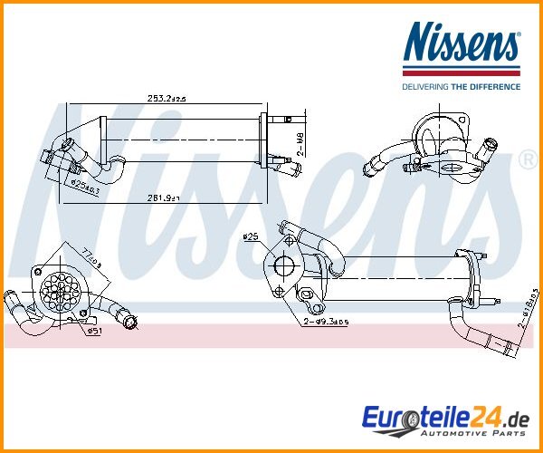 KüHler, AbgasrüCkfüHrung Nissens 989449 FüR Ford-image
