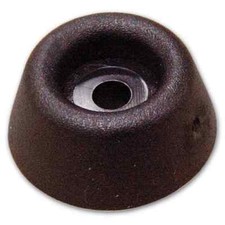 Piedini in Gomma Antiscivolo Tondi Gommino Morbido Troncoconico Nero Ø mm 25 