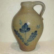 EX ROWE Pottery 2003 HISTORICAL COLLECTION Stunning FLORAL OVOID JUG ~Very Cool~