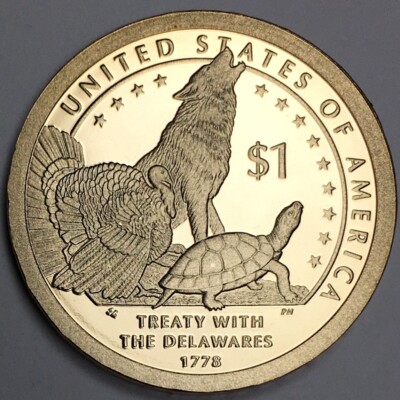 2013-S Proof Native American Dollar - Treaty Delawares - (PR) KM