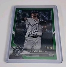 Brendan Rodgers 2018 Bowman Chrome Prospects Green Shimmer Refractor /99 #BCP43