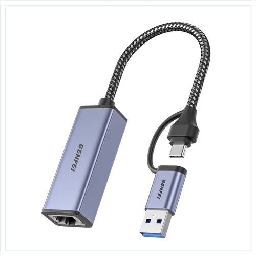 Kompakter USB C Ethernet Adapter Gigabit Netzwerkkabel USB 3.0 LAN Laptop