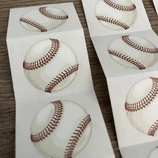 Baseball Stickers 1.5" Sports Ball Mrs. Grossman's Vintage 2003 - Lot of 15