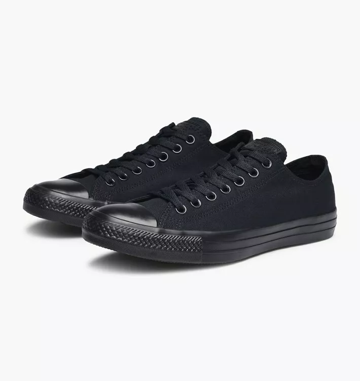 All black converse trainers sales
