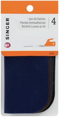 6er Pack Singer Bügelflicken 5''X5'' 4/Pkg - Dark Sortiment 00086