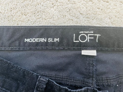 Ann Taylor Loft Modern Slim Schwarz Cordhose Gr. 6P - Bild 3 von 6