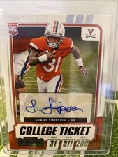 2021 Panini Contenders Draft Picks College Ticket Autographs Shane Simpson #322