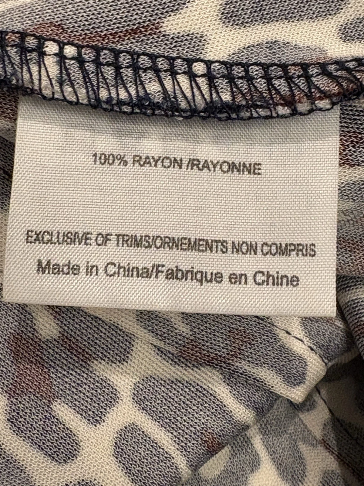 Abito Tory Burch stampa leopardata manica lunga increspato davanti body con taglia large