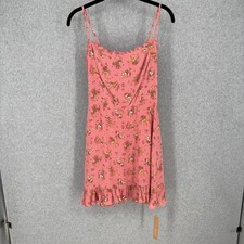 Reformation Tess Slip Dress Size 8 Rosato Pink Yellow Mini Ditsy Floral NEW