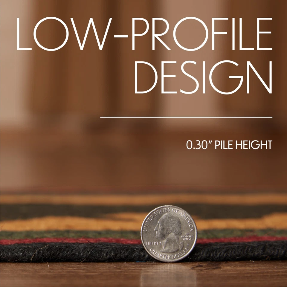 Pisada de escalera Wyatt yute rústico 8,5x27 osos ovalados decoración de piso trenzado marcas VHC Foto 4 de 4