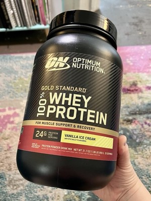 Optimum Nutrition Gold Standard Whey Protein Powder Vanilla Ice Cream 31.7oz