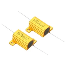 5W 390 Ohm Aluminum Shell Resistor Housing Resistor Wirewound Resistors 2pcs