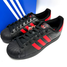 ADIDAS Superstar II Black Scarlet IH4172 Men's sz 9-12