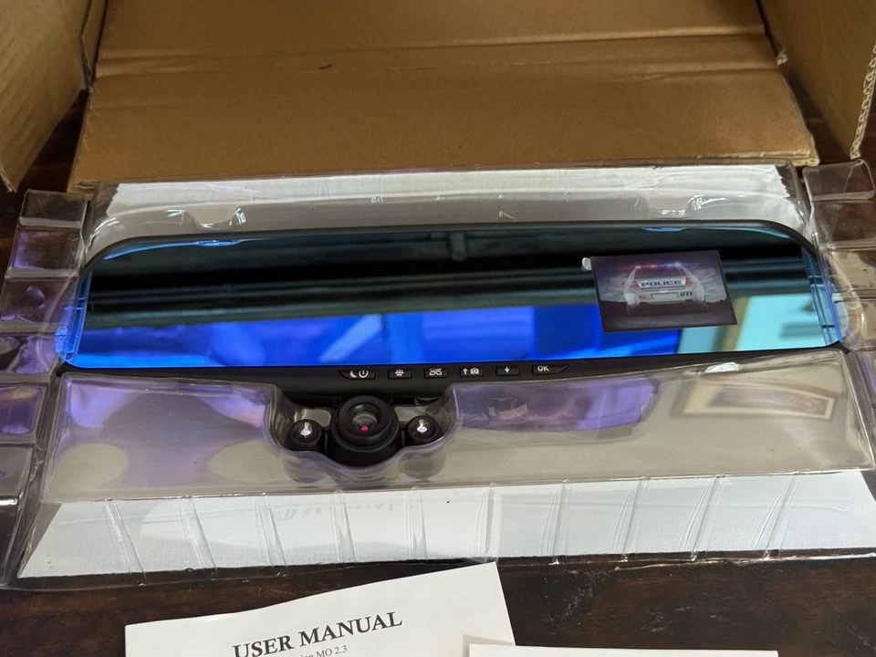 Pair Mirror Cams MO 2.3 Black  NEW Open Box discreet Video For Auto - Image 2 of 4