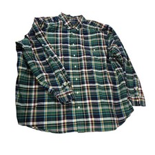 Ralph Lauren Men's Plaid Button Down Shirt Long Sleeve Green Multi Size 4xb big