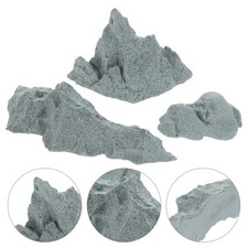 3 Pcs Rockery Decor Decorative Landscaping Statue Garden Ornaments