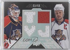 2008 Upper Deck UD Black Dual Player Jerseys 33/50 Tomas Vokoun Olli Jokinen 1p0