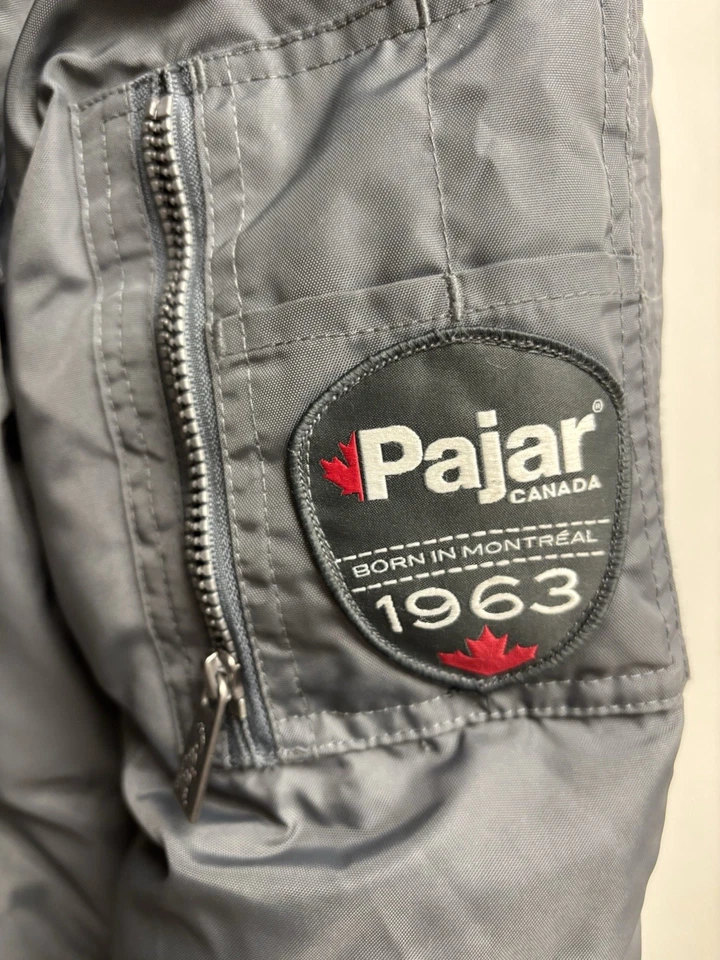 Abrigo parka para mujer Pajar Canada chaqueta con capucha gris medio de piel sintética invierno Foto 3 de 4