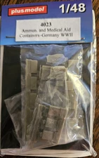 Plus Model 1/48 German Assorted Ammo & Medical Containers (w/Decals) (25pc) 4023