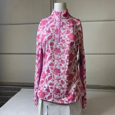 CABANA LIFE Performance 1/4 Zip Sport Top Women's Size Small Provence