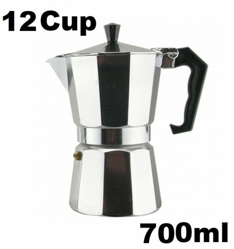 1,3,6,9,12 Cups Espresso Coffee Maker Aluminium Moka Pot Percolator Stove Top - 第 6/12 張圖片