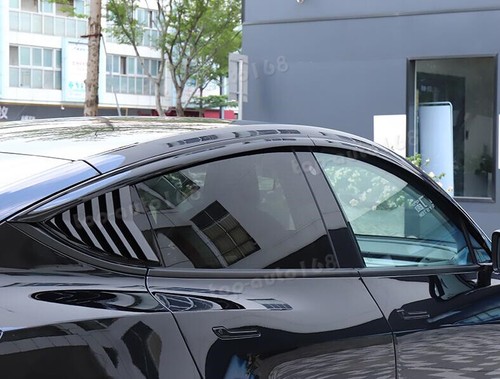 4X For Tesla Model Y 2020-2023 ABS Black Window Visor Vent Shades Sun Rain Guard - Picture 9 of 12