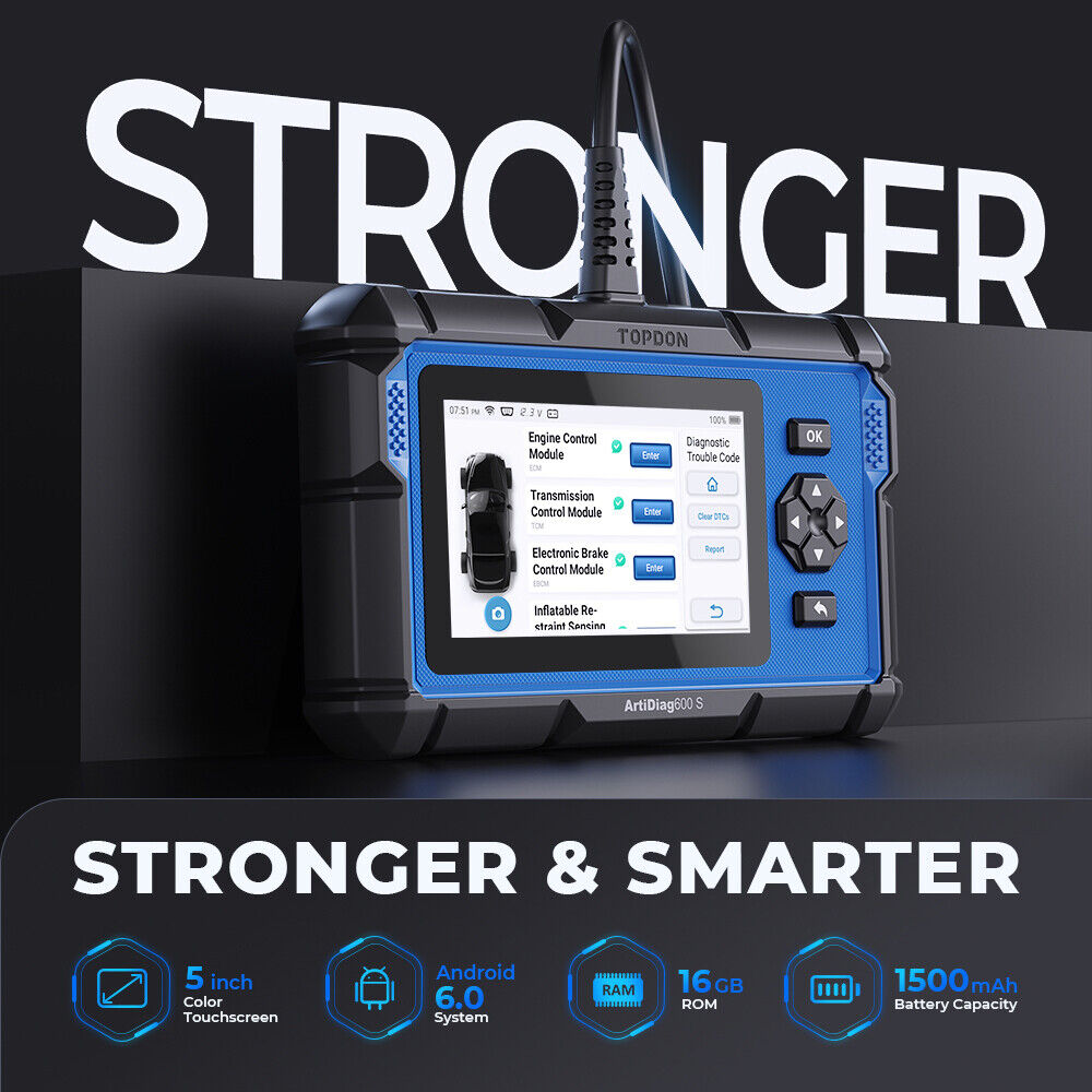 2023 TOPDON AD600S Profi KFZ Diagnosegerät Auto OBD2 Scanner TPMS EPB Deutsch DE - Zdjęcie 9 z 12