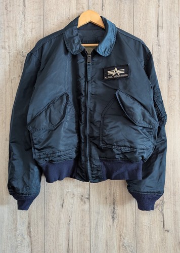 Alpha Industries Jacket Flyers CWU 45 Men's Bomber Military Flight USA size L - Picture 2 of 17