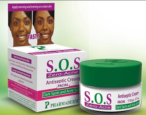 Pharmaderm SOS Zero Acne Facial Antiseptic Cream For Dark Spots Pimples and Acne