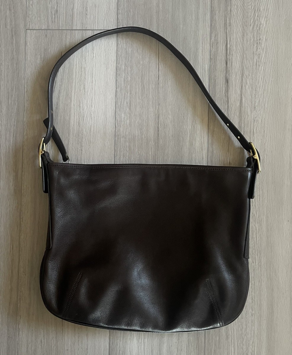 Vintage Old Coach Hobo Purse Saddle Shoulder Bag 9213 Dark Brown