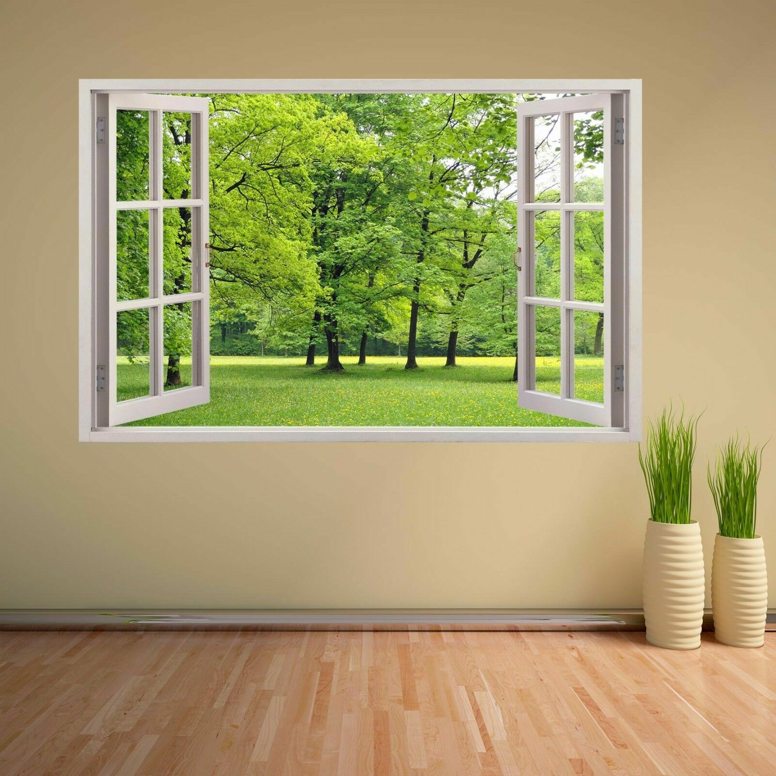 Forest Trees Grass Nature Wall Sticker Mural Wallpaper Poster Home Decor AS36 eBay