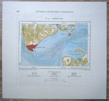 1892 Perron mapa HAMPTON ROADS, VIRGINIA, #60