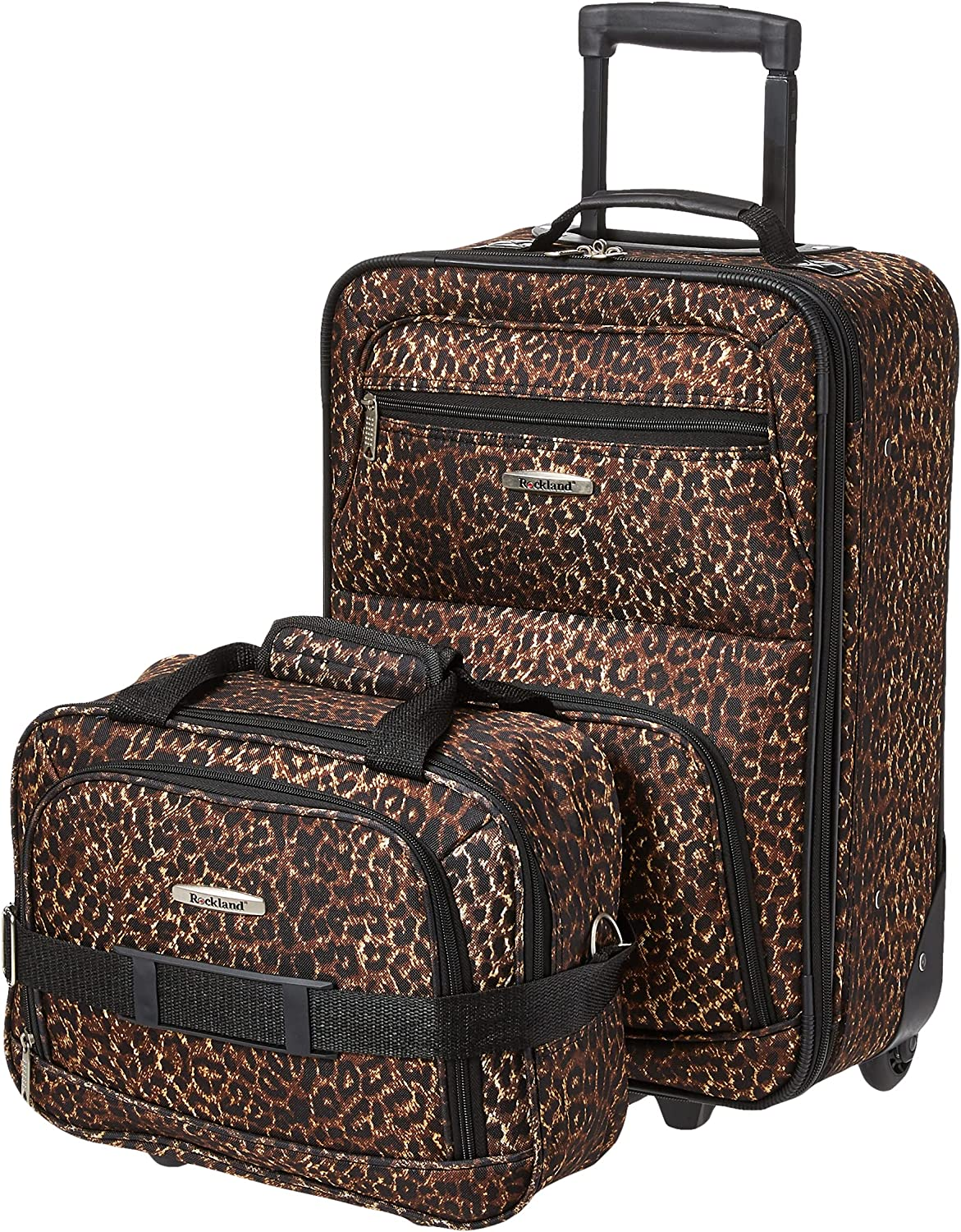 Fashion Softside Upright Luggage Set, Leopard, 2-Piece (14/19)