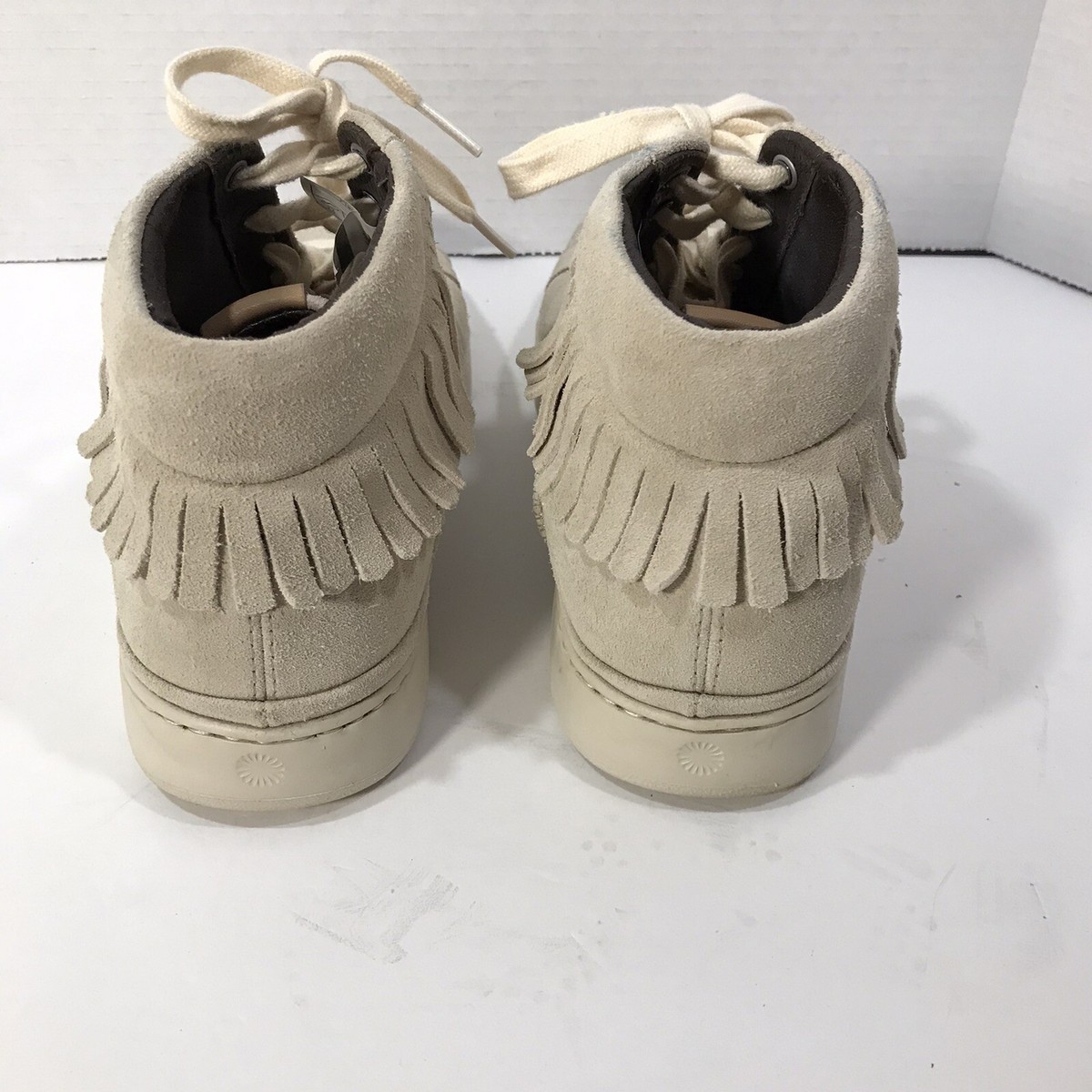 Uggs Mens 8.5 (Women 10)Cali Fringe High Top Trainers Tan 