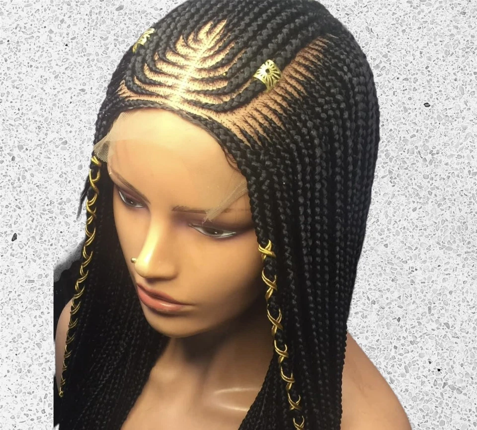 Pelucas trenzas negras para mujer Foto 2 de 3