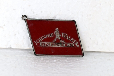 Vintage Johnnie Walker Red Label Alt Scotch Whisky Werbe Keychain Metall '' F8
